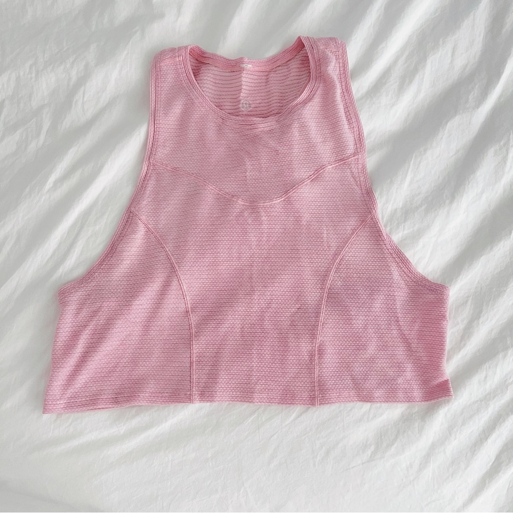 Lululemon cropped tank pink